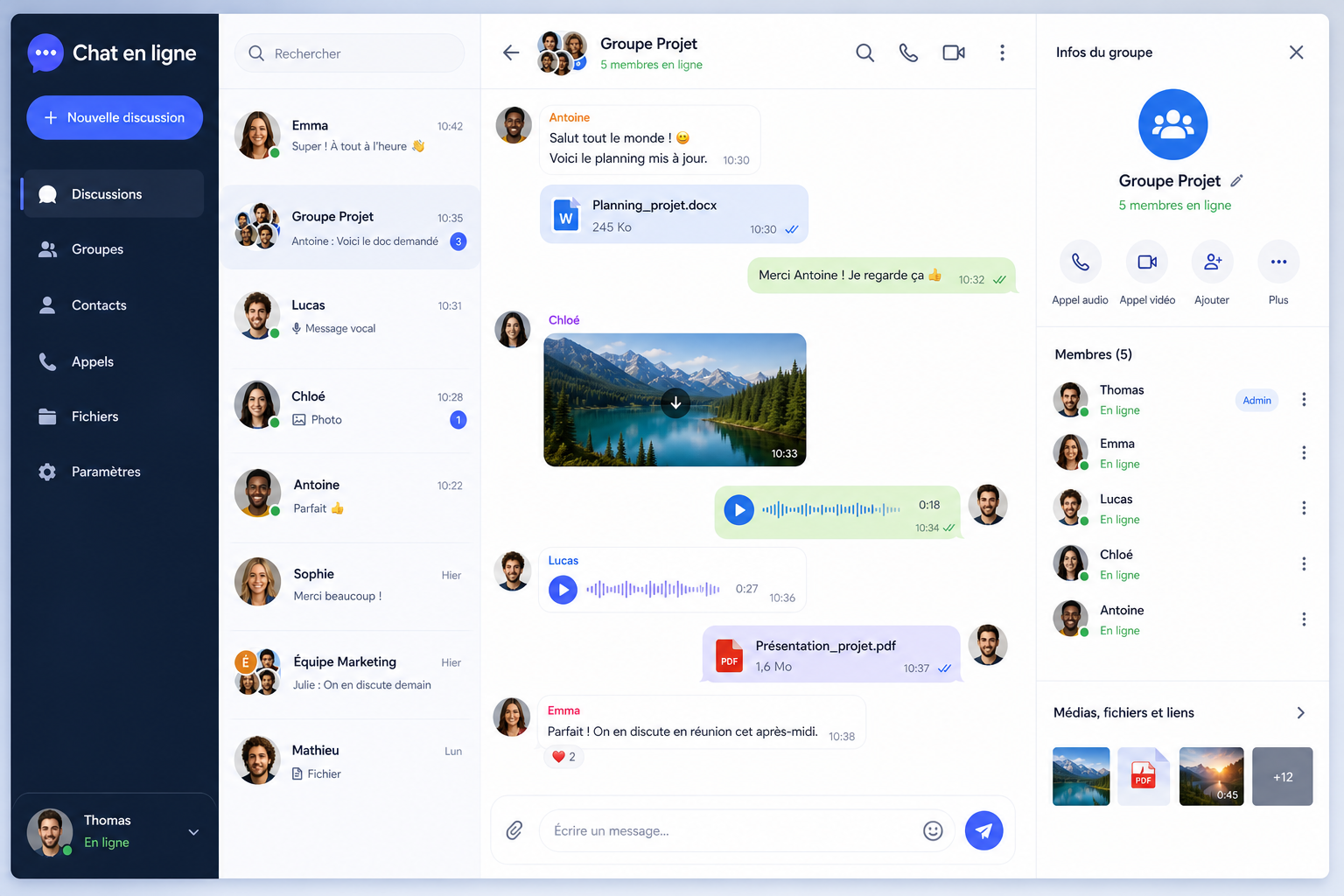 Module chat GoExploria principal